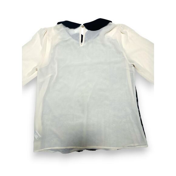 Y2K Forever 21 Lace Peter Pan Collar Long Sleeve Blouse Size Medium - Picture 5 of 7